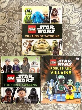 4/$20 LEGO Star Wars Books Set of 3 - Villains & The Force Awakens